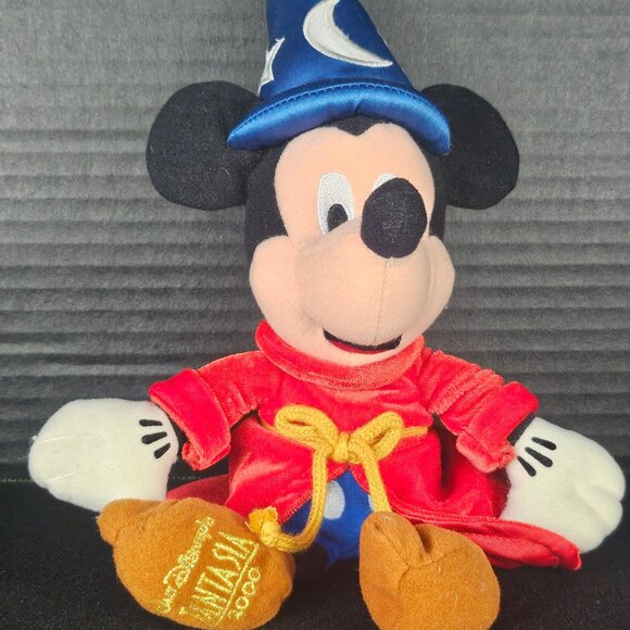 Mickey Mouse Bean Bag Plush Fantasia 2000 Sorcerer Apprentice Wizard Mickey - Picture 2 of 9